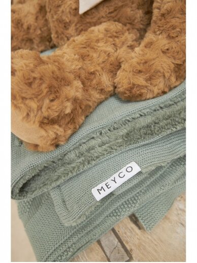 Pledas 75x100cm, Meyco Baby, Mini Knots Fleece (Forest Green) 3