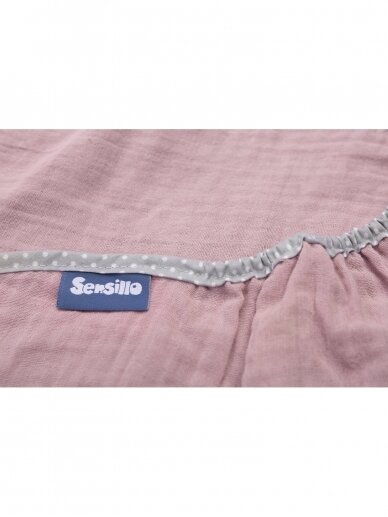 Muslin sheet for car seat 75x75cm, Sensillo (pink) 1