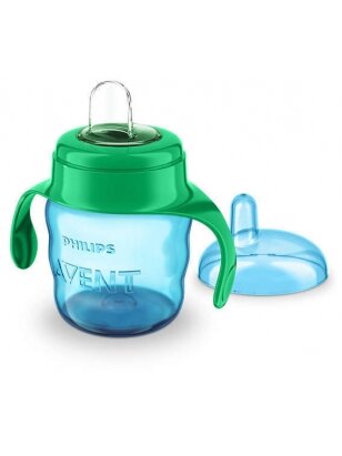 PHILIPS AVENT puodelis su snapeliu CLASSIC, žalias, 6 mėn+, 200 ml.