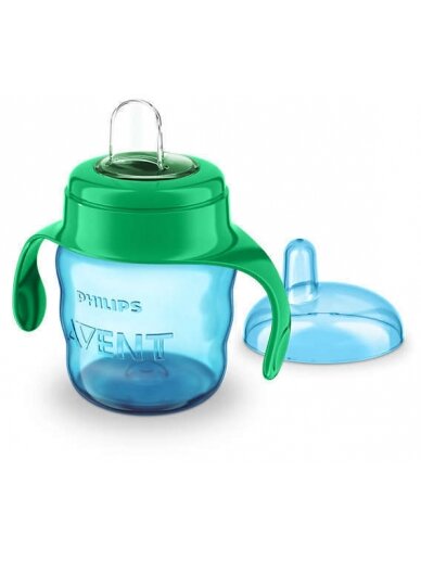 PHILIPS AVENT puodelis su snapeliu CLASSIC, žalias, 6 mėn+, 200 ml.