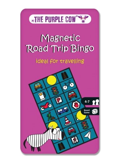 PURPLE COW kelioninis žaidimas Magnetic Road Trip Bingo (LT,LV), 573