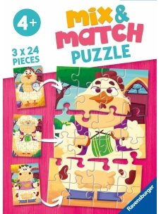 RAVENSBURGER dėlionės Mix and Match Farm, 3x24d., 5198