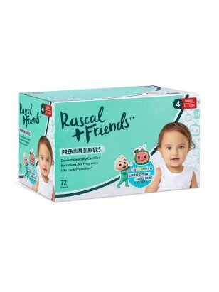 RASCAL + FRIENDS sauskelnės, 4 dydis, 72 vnt, 10-15 kg, 93618