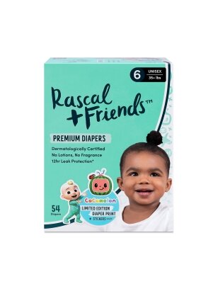 RASCAL + FRIENDS sauskelnės, 6 dydis, 54 vnt, 16+ kg, 93620