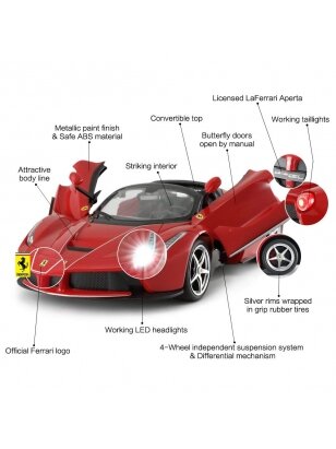 RASTAR R/C 1:14 automodelis valdomas, Ferrari LaFerrari Aperta, 75800