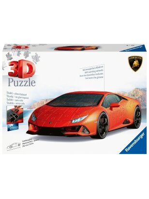 RAVENSBURGER 3D dėlionė Lamborghini Hurac?n EVO-Arancio, 108d., 11571