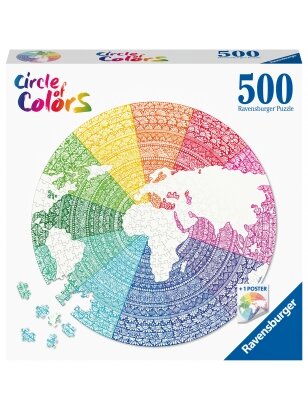 RAVENSBURGER dėlionė Circle of colors-Mandala, 500d., 17168