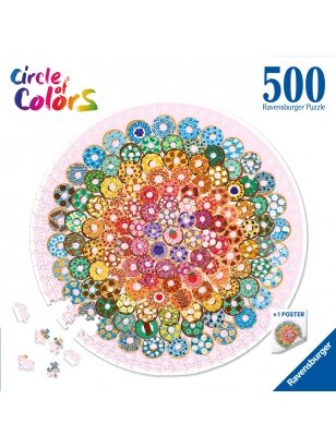 RAVENSBURGER dėlionė Circle of Colours Doughnu, 500d., 17346