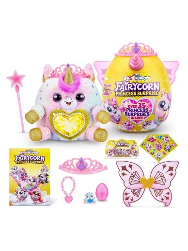RAINBOCORNS pliušinis žaislas su aksesuarais Fairycorn Princess, 6 serija, 9281 12