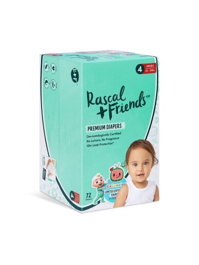 RASCAL + FRIENDS sauskelnės, 4 dydis, 72 vnt, 10-15 kg, 93618 2