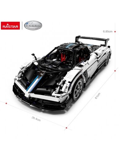 RASTAR 1:8 mastelio surenkamas automodelis Pagani Huayra BC Bricks, 97910 2