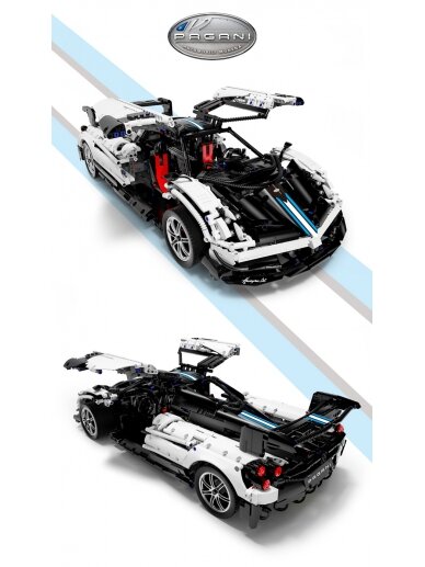 RASTAR 1:8 mastelio surenkamas automodelis Pagani Huayra BC Bricks, 97910 7