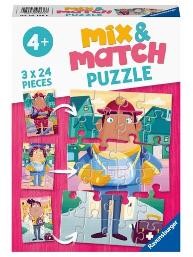 RAVENSBURGER dėlionė Job Swap Mix & Match, 3x24d., 05136