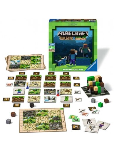 RAVENSBURGER stalo žaidimas Minecraft Builders & Biomes (LT, LV, EE), 27088 1