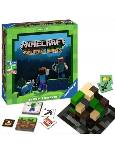 RAVENSBURGER stalo žaidimas Minecraft Builders & Biomes (LT, LV, EE), 27088 2