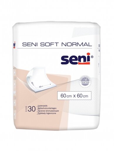 SENI SOFT NORMAL paklotai, 60x60 cm, 1 vnt.