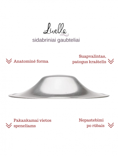 Sidabriniai spenelių gaubteliai, 2 vnt. Livella 1