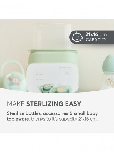 Dviejų buteliukų šildytuvas - sterilizatorius, 4in1 Handy Mint, Kikkaboo 5