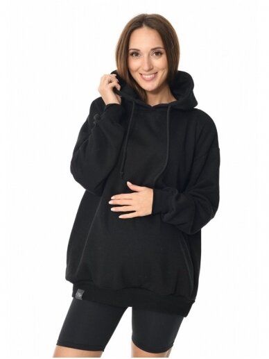 Warm sweater for pregnant and nursing, Naomi, by Mija (black)
