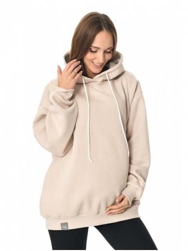 Warm sweater for pregnant and nursing, Naomi, by Mija (beige) 2