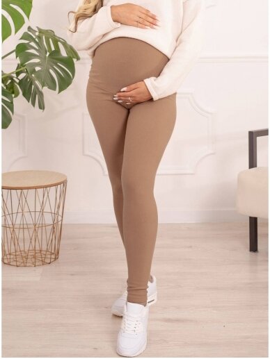 Warm maternity leggings, by ForMommy (beige) 2