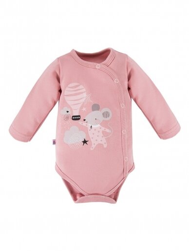 Long sleeve bodysuits MELLOW, 1 psc., EEVI, Pink