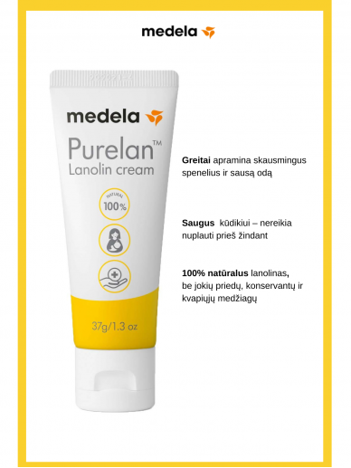 Spenelių kremas PURELAN 100, 37g, Medela 1