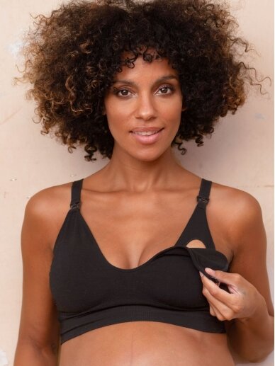 Twin Pack Bamboo Nursing Bras – Black & Black, Samson, Seraphine 2