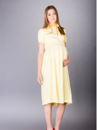 Maternity dress Athena, Bebeliend (yellow) 1