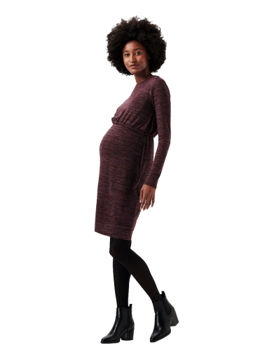 Maternity and nursing dress 28O0415Esprit Pulm brown 3