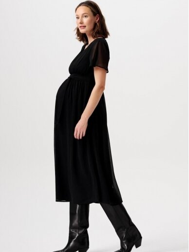 Dress for pregnant and nursing Amelie Maxi, Noppies Burlwood (Black) 2