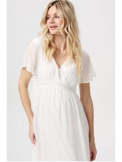 Dress for pregnant and nursing Amelie Maxi, Noppies Burlwood (Cream) 2