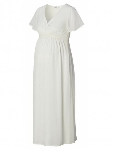 Dress for pregnant and nursing Amelie Maxi, Noppies Burlwood (Cream)