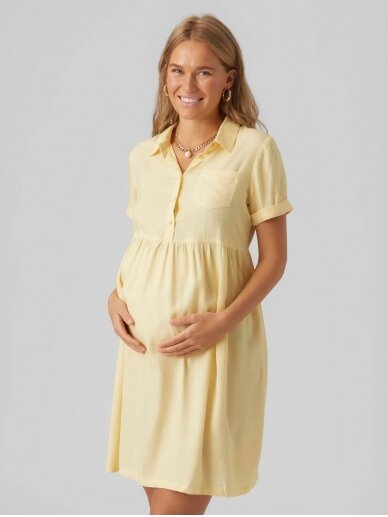 Dress for pregnant and nursing, MLMELANI LIA, Mama;licious (yellow) 1