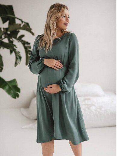 Dress for pregnant and nursing, Lovely, ForMommy (green) 2