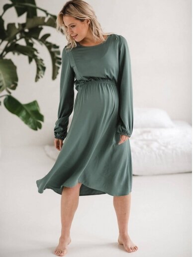 Dress for pregnant and nursing, Lovely, ForMommy (green) 3