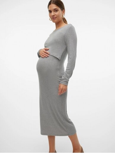 Maternity and nursing dress, MLBRYNNA, Mama;licious (grey) 5