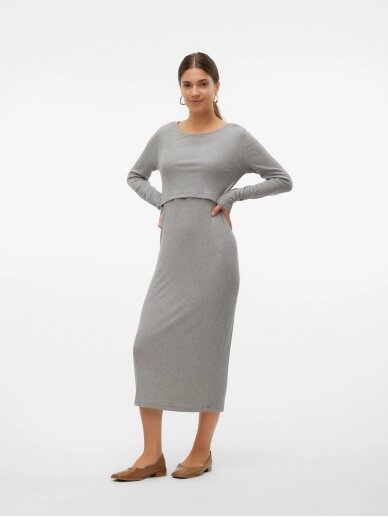 Maternity and nursing dress, MLBRYNNA, Mama;licious (grey) 2