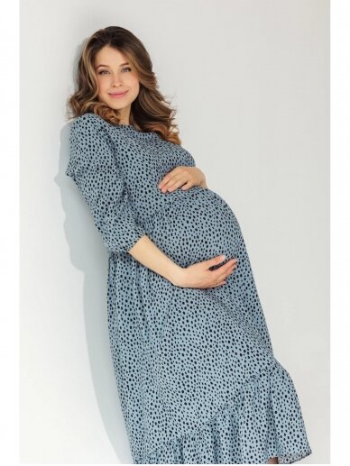 Suknelė nėščioms ir maitinančioms, Blue, MOM ONLY (melsva su taškeliais) 5