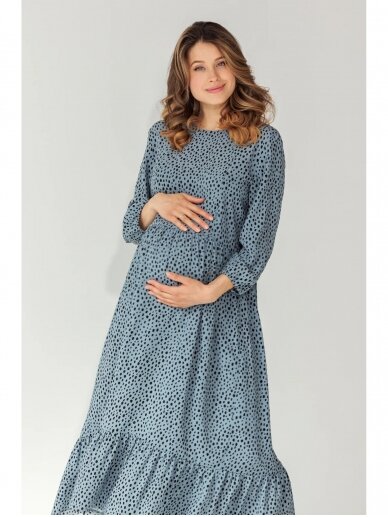 Dress for pregnant and nursing, Blue, MOM ONLY 7