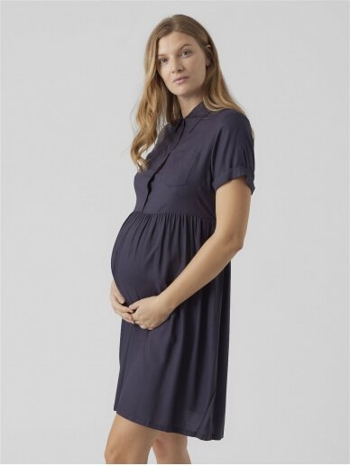 Dress for pregnant and nursing, MLMELANI LIA, Mama;licious (dark blue) 4
