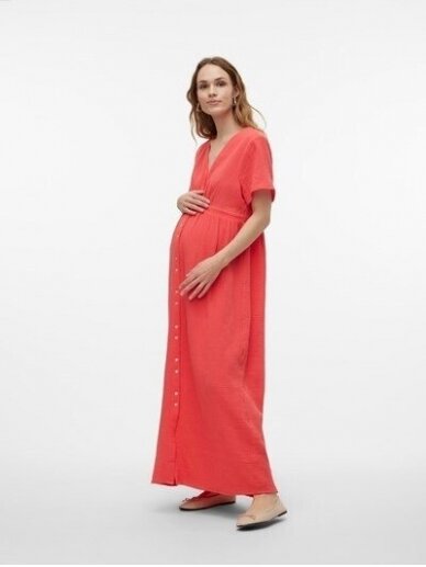 Suknelė nėščioms ir maitinančioms VMMNATALI, Cayenne, Vero Moda (Koralinė) 2