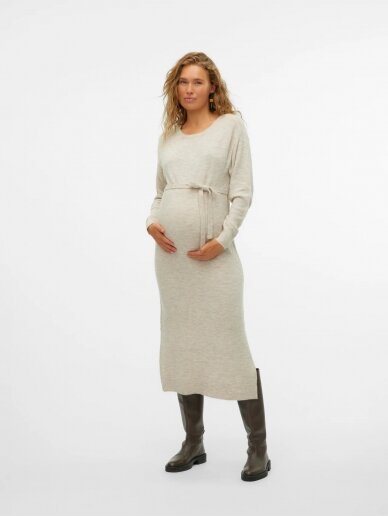 Maternity dress VMMLEFILE, Mama;licious (Birch/W.melange) 3