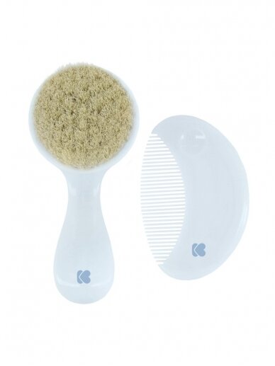 Comb and brush with natural bristles Savanna Blue, Kikkaboo