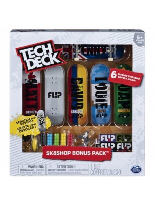 TECH DECK riedlenčių rinkinys Bonus Sk8 Shop, 6 vnt., asort., 6028845