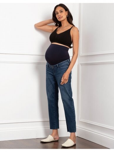 Organic Tapered Frayed Hem Maternity Jeans Ryder, Seraphine