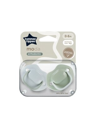 TOMMEE TIPPEE silikoninis čiulptukas MODA 0-6 mėn., 2 vnt., 43338499