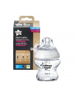 TOMMEE TIPPEE stiklinis buteliukas, 150 ml, 0 mėn+, 42243791