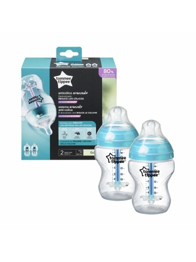 TOMMEE TIPPEE buteliukai ANTI-COLIC, 260 ml, 2 vnt., 42252586