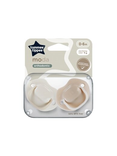 TOMMEE TIPPEE silikoninis čiulptukas MODA 0-6 mėn., 2 vnt., 43338499 2